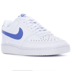 Nike Court Vision Low Shoes White/Blue CD5434-108 size US 5, EU 35.5